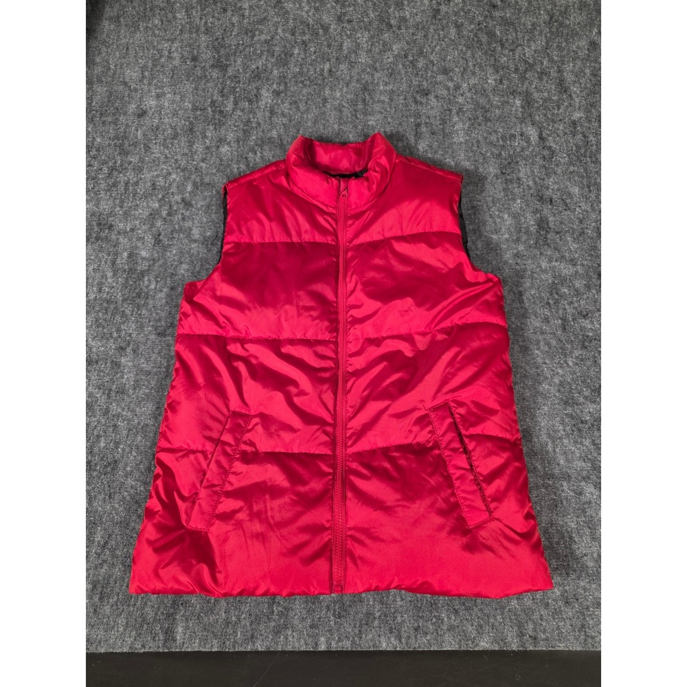 Womens Vest XXL Red Puffer Frost Free Quilted Full Zip Solid Old Navy 468829